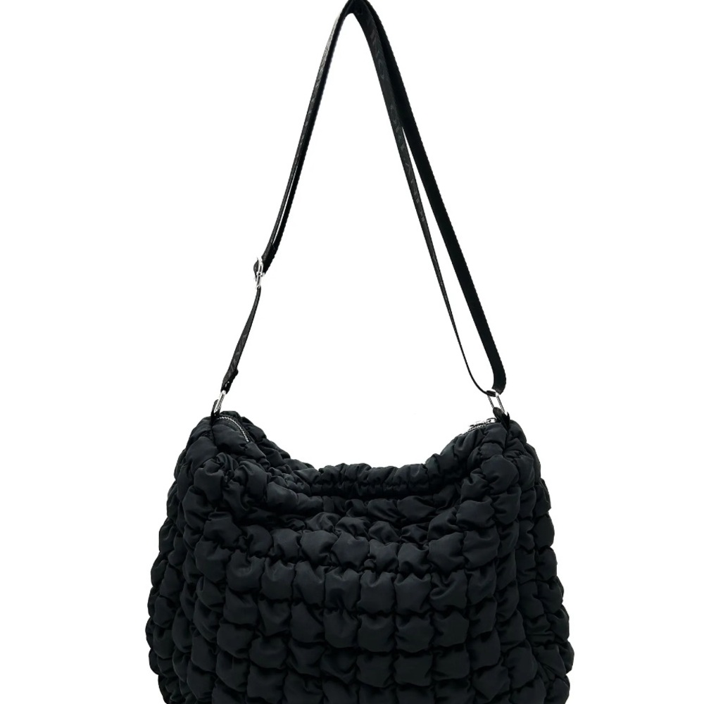 Valentino Orlandi Black Textured Shoulder Bag